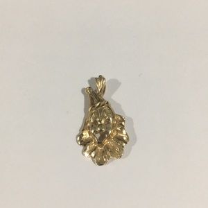 14k Yellow Gold Clown 🤡 Charm Pendant